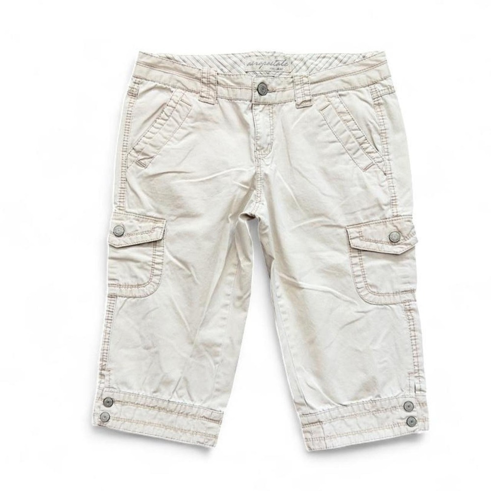Vintage Y2K Aeropostale Low Rise Cargo Capri Pants Size 5/6 Grunge Gorpcore